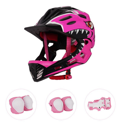 Casco Protección Kit Niños Bicicleta Skate Scooter 3-13 Años