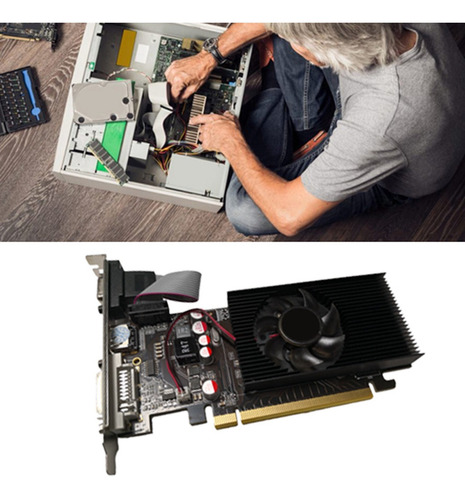 Placa Gráfica Gt210 1gb Ddr2 De 64 Bits Compatível Com Pcie