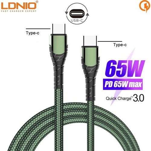 Cable Usb 65w Fast Charger Usb Type C Macbook / Huawei Ldnio