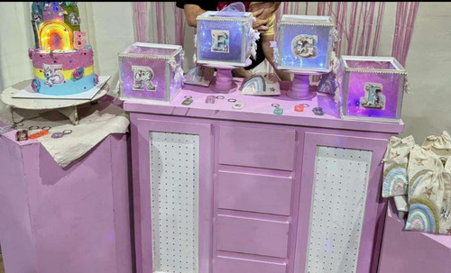 Centro De Mesa Fanal Cubo De Hierro Porta Velas /decoracion