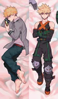 Dakimakura Boku No Hero Bakugou 70x24 Cm 2 Lados+relleno