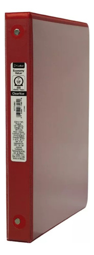 Carpeta De 1 PuLG 3 Argollas Herraje O Color A 1 Pz Color Rojo