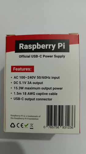 Fonte Oficial Para Raspberry Pi 4b Branca Bivolt Saída 5v 3a (Usado)