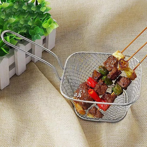 Mini Freidora De 10 Cestas Para Patatas Fritas Con Asa
