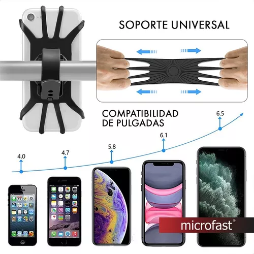 Soporte Porta Celular IPHONE SMARTPHOE de Silicona para bicicleta