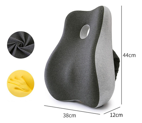 . Cojín De Soporte Lumbar Para Asiento De Coche, Alivio Del