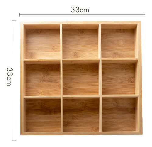 Caja De Madera De Bambú Para Frutos Secos, 9 Rejillas, Conte