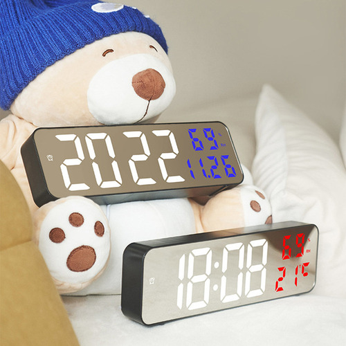 3d Digital Led Reloj Decorativo De Pared Recargable Batería