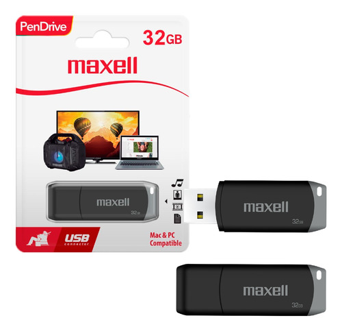 Pendrive Usb 32gb Maxell Usbpd-32 Compatible Windows Mac