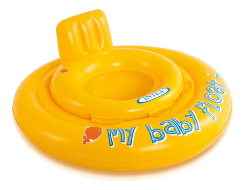 Boia Inflável Baby Meu Primeiro Bote Comfort - Intex 56585 Cor Amarelo