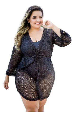 Saida de praia plus size hotsell mercado livre