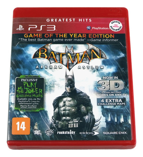 Batman Arkham Asylum Goty Original Playstation 3 Ps3