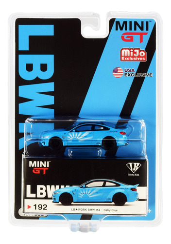 Bmw M4 Liberty Walk Baby Blue Mini Gt 1:64 