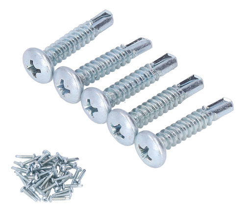 Tornillos Galvanizados, 50 Piezas, Tornillos Autoperforantes