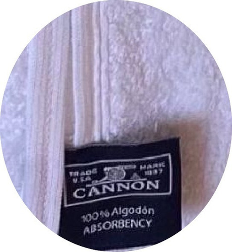 Imagen 2 de 8 de Toallon Cannon Blanco 70x140 Cm ALG 100% 520 Gr
