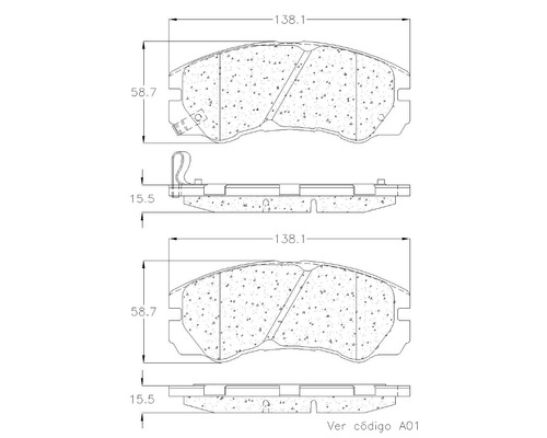 Balatas Delanteras Isuzu Vehicross 2001 Grc