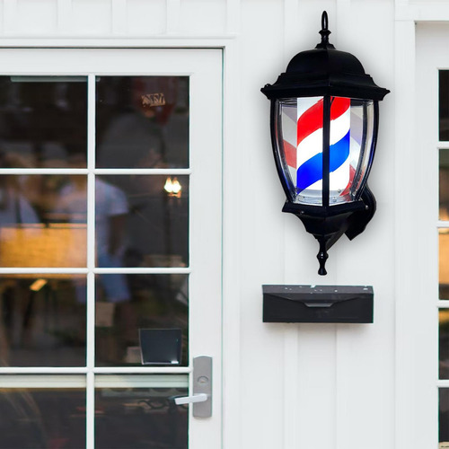Poste De Barbero, Iluminación Giratoria, Impermeable,
