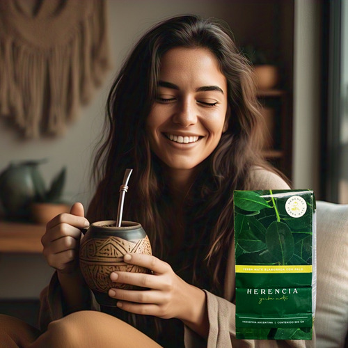Yerba Mate Con Palo Anti Acidez Herencia Pack X 10 U