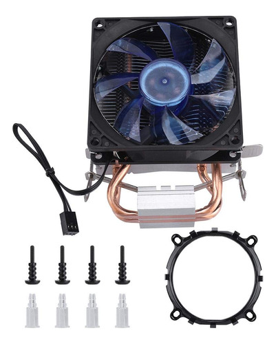 Blue Cold Cpu Cooler Rpm Doble Tubo Cobre Ccooling System Am