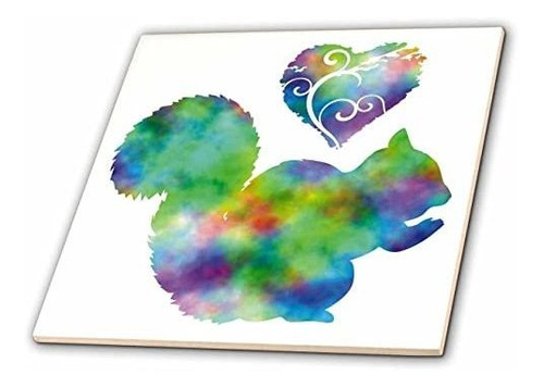 Tinte Para Tela - 3drose Love Squirrel- Tie Dye Squirrel Y S