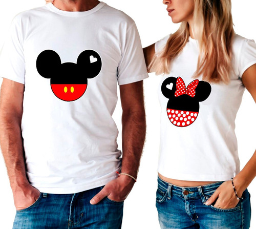 Remera Mickey Y Minnie Juntos Enamorados Amistad Amor Unisex