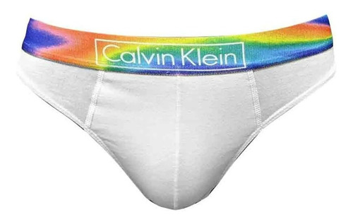 Cueca Fio Dental Calvin Klein Thong Heritage Pride Cotton