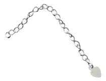 Comprar Extensor Para Cadena Pulsera 6cm Corazon Plata Ley 925