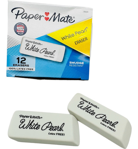 Set 12 Gomas Borrar Grandes Paper Mate Acabado Limpio