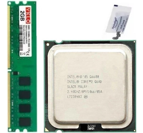 Processador Core 2 Quad Q6600 2.4ghz 8mb Fsb1066 + Ddr3 2gb