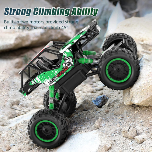 Double E 1:12 Escala Grande Rc Monster Truck Set Verde Y Azu
