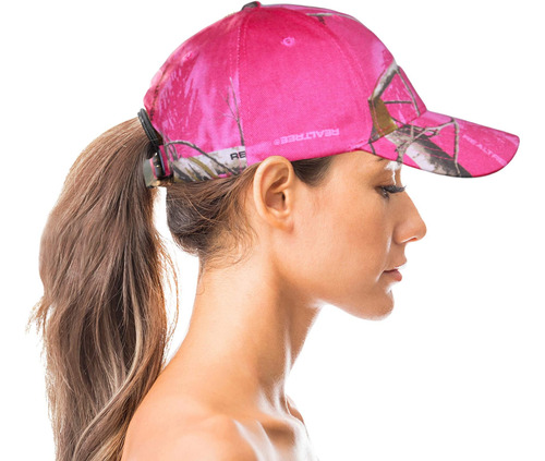 Gorra De Camuflaje Con Visera De Color Rosa Intenso Real Tre