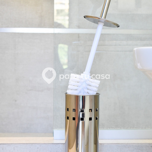 Imagen 6 de 7 de Set Cesto Tacho Basura Acero Inoxidable 3 L + Escobilla Baño
