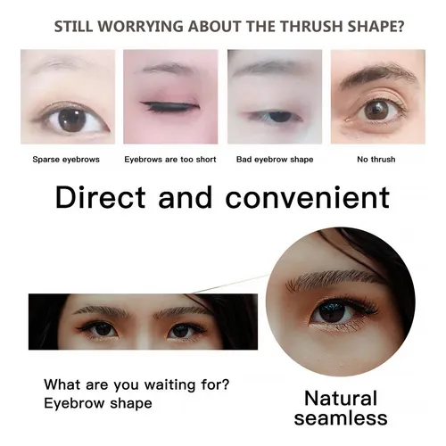 5 Hojas Prácticas De Pegatinas Artificiales Para Cejas, De S