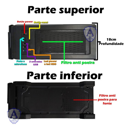 Gabinete Gamer Blue Case Bg 009 Rgb 7 Cores Veja No Vídeo!