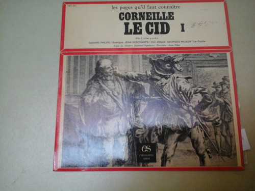 Vinilo Simple 0019 - Corneille Le Cid I Y Ii - 2 Vinilos 