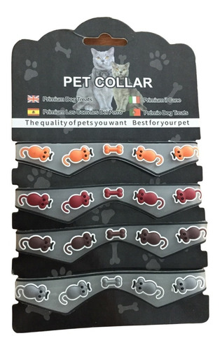 Collar Para Mascotas Regulable Brilla Oscuridad Silicona X4