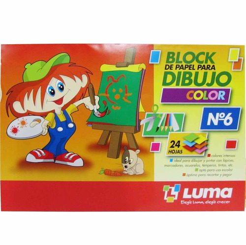 20 Block De Dibujo Color Luma Tipo El Nene N° 6 X 24 Hojas