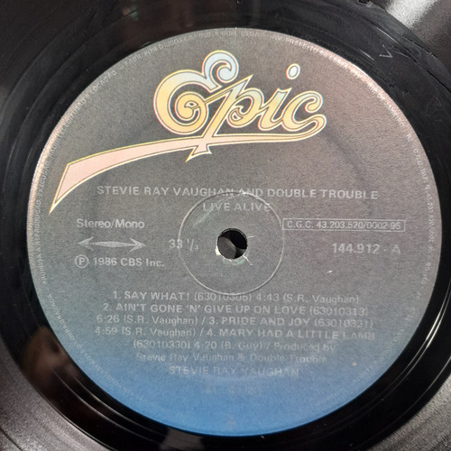 Imagem 8 de 9 de Vinil Lp Stevie Ray Vaughan And Double Trouble Live Alive