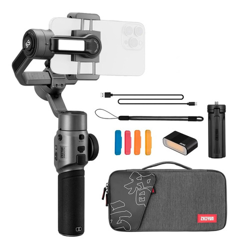 Estabilizador Celular Gimbal Zhiyun Smooth 5s Combo Tripode! Cor Negro