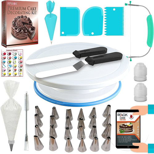 64pcs Cake Decorating Kit Baking Supplies Tools With Non-...