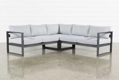 Sillon Esquinero Estilo Industrial Exterior Con Almohadones