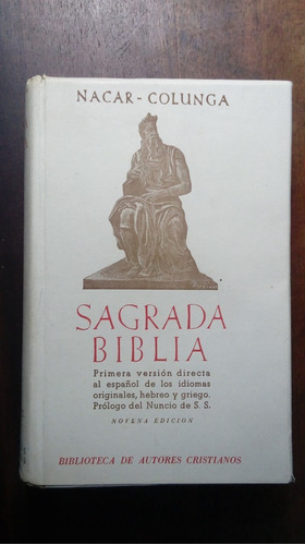 Libro Sagrada Biblia  Nacar -colunga