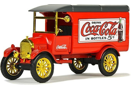 Ford Modelo Tt Entrega Van Coca-cola Rojo Con Ruedas Dorada.