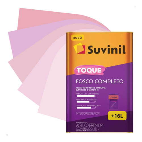 Tinta Parede Tons Do Rosa Suvinil Fosco Completo - Lata 16 L