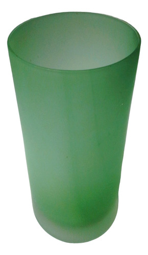 Vaso Grande Cristal Murano Opaco Verde Base Gruesa (Usado)