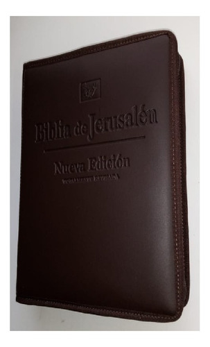 Estuche En Cuerina Biblia Jerusalen Nueva Ed.   Color Café 