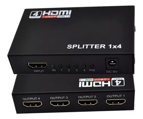 Splitter Hdmi 1x4 Salidas Tv X4 Pantallas