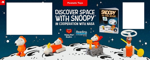 Lote 5 Figuras Snoopy Nasa De Mcdonalds