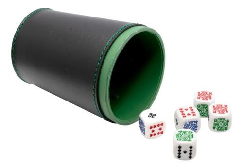 Juego Clásico De Dados Cubilete 5 Dados Novelty Corp Multicolor