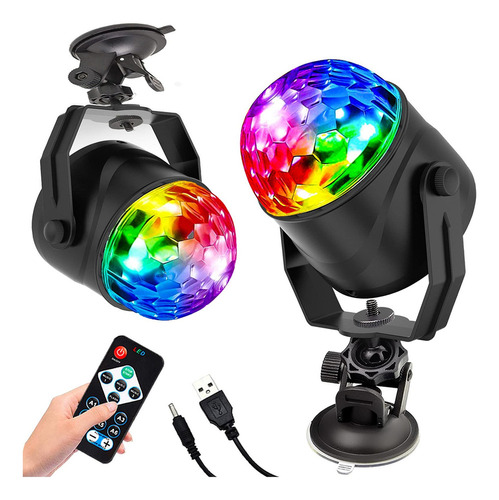 Globo Color Rgb Led Laser Lighting Dj Party Ballad (x2)